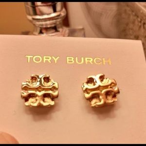 Tory Burch logo stud earrings